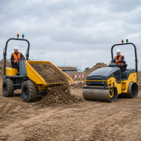 CPCS A09A Forward Tipping Dumper and A31 Ride on Roller combined training course