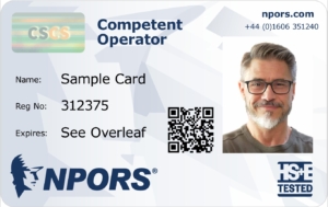 NPORS Competent Operator Card